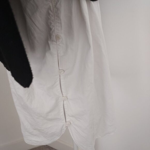 Zara Black/White Mock Neck Shoulder Zip Layered Top Size Medium - Picture 6 of 13